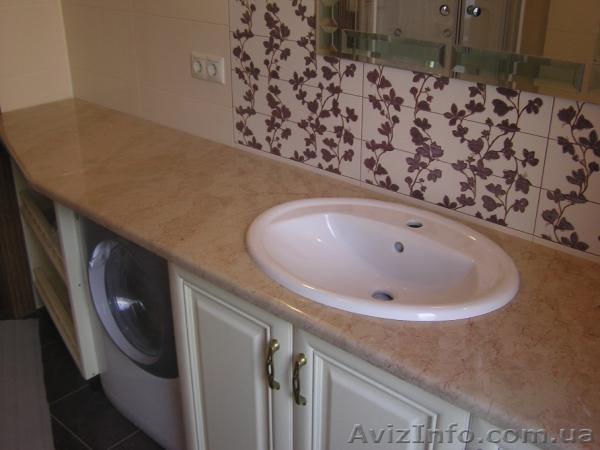 Столешница мраморная, столик в ванную из мрамора  - <ro>Изображение</ro><ru>Изображение</ru> #1, <ru>Объявление</ru> #1248962