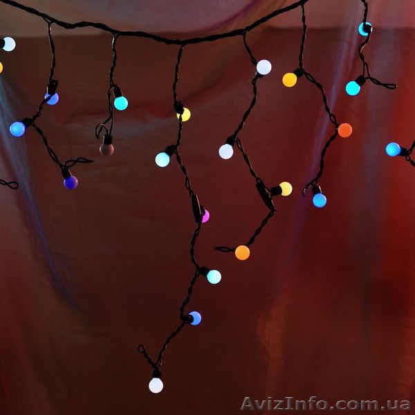 Гирлянда бахрома «Шарики» 3 * 0.5м - <ro>Изображение</ro><ru>Изображение</ru> #1, <ru>Объявление</ru> #1493495