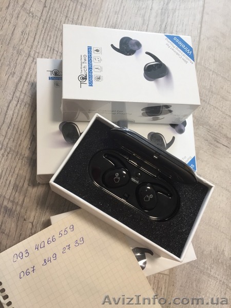 Bluetooth стерео наушники Touch Two TWS1 Black - <ro>Изображение</ro><ru>Изображение</ru> #1, <ru>Объявление</ru> #1626356