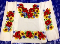 Вишита бісером на білому габардіні заготовка туніки. - <ro>Изображение</ro><ru>Изображение</ru> #2, <ru>Объявление</ru> #1284556