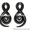 Серьги Лже-растяжки (Обманки),  бижутерия ручной работы,  цвет - черный #761383