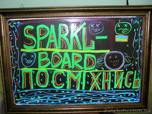 СпарклБорд -  рекламная панель со световой неоновой иллюминацией. - <ro>Изображение</ro><ru>Изображение</ru> #1, <ru>Объявление</ru> #758755