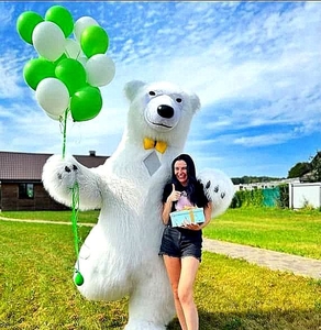 Белый медведь одесса на праздник заказ аниматора.
