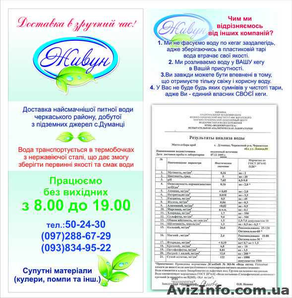 Доставка найсмачнішоі питної води Черкаського району!!!! - <ro>Изображение</ro><ru>Изображение</ru> #1, <ru>Объявление</ru> #296816