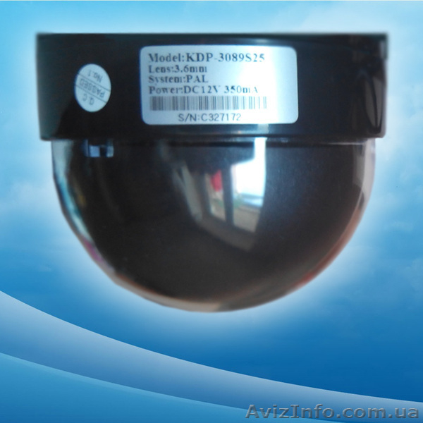 Камера наблюдения купольная, 700TVL,  тонированная, CMOS - <ro>Изображение</ro><ru>Изображение</ru> #1, <ru>Объявление</ru> #1021661