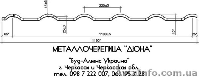 Металлочерепица "Дюна". Профнастил. Черкассы "Буд-Альянс Украина" - <ro>Изображение</ro><ru>Изображение</ru> #2, <ru>Объявление</ru> #1534038