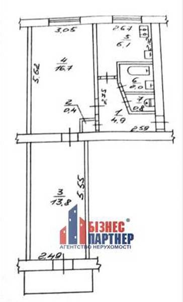 Продам 2 кімнатну квартиру по вул. Громова/ Максима Залізняка 99.   в м. Черкаси - <ro>Изображение</ro><ru>Изображение</ru> #8, <ru>Объявление</ru> #1671227