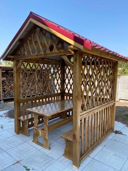 Беседка альтанка летняя из сосны (дуба). Бесплатная доставка. - <ro>Изображение</ro><ru>Изображение</ru> #4, <ru>Объявление</ru> #1705664