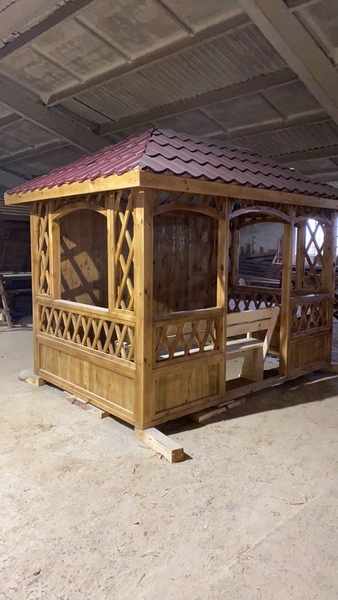 Беседка альтанка летняя из сосны (дуба). Бесплатная доставка. - <ro>Изображение</ro><ru>Изображение</ru> #5, <ru>Объявление</ru> #1705664