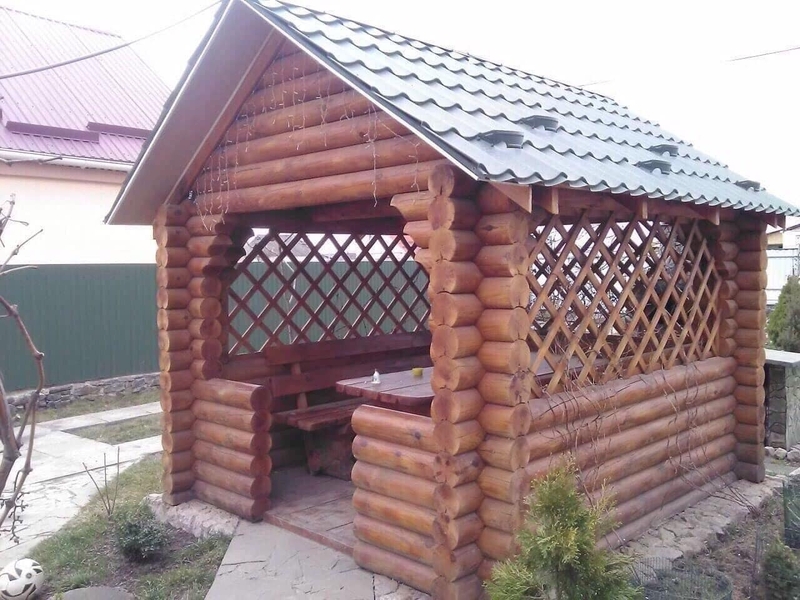 Беседка альтанка летняя из сосны (дуба). Бесплатная доставка. - <ro>Изображение</ro><ru>Изображение</ru> #6, <ru>Объявление</ru> #1705664