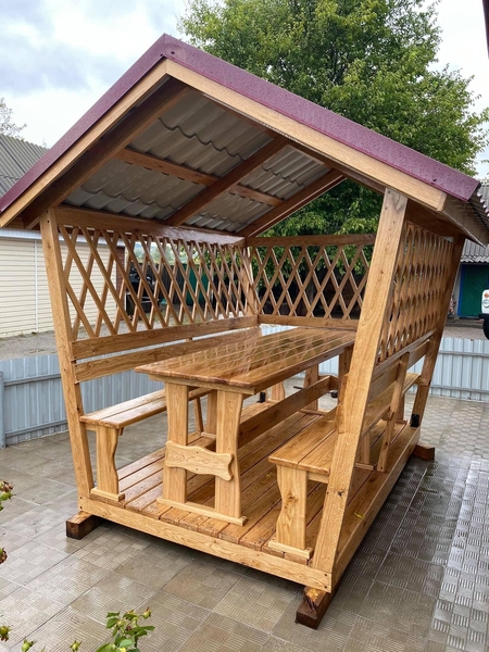 Беседка альтанка летняя из сосны (дуба). Бесплатная доставка. - <ro>Изображение</ro><ru>Изображение</ru> #3, <ru>Объявление</ru> #1705664